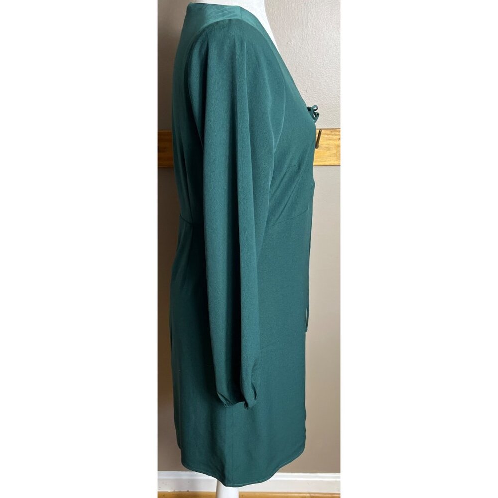 NWT Abercrombie & Fitch Dress Green Mini Pencil Glam Balloon Womens M - Picture 10 of 10